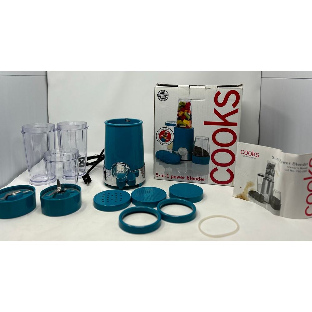 Cooks 5-in-1‎ Power Blender Quick and Easy To Use Just Press and Twist
